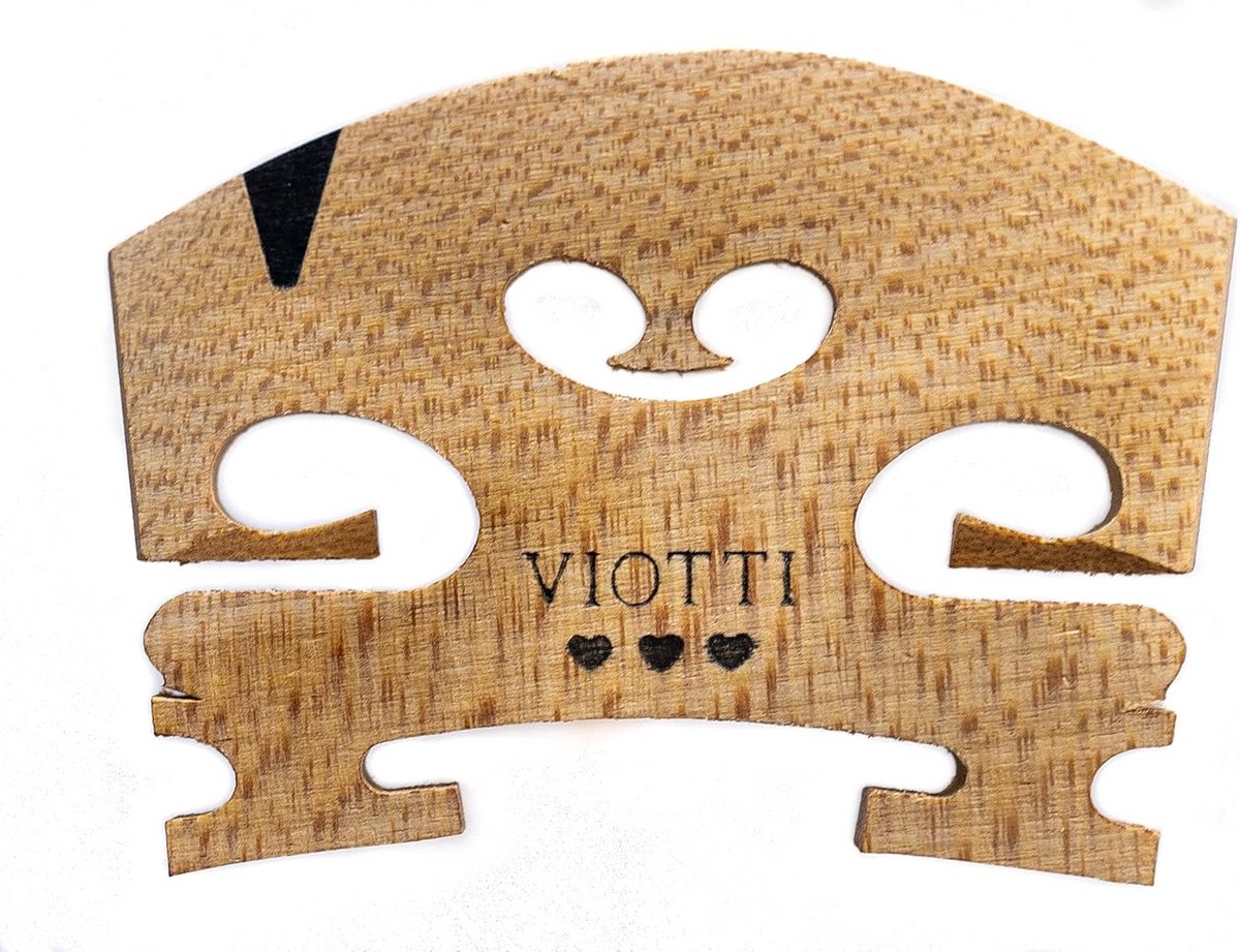 Vioolbrug - Brugonderdeel - Scherper Geluid - Voorgesneden Esdoorn - 4/4 Maat - Bruin