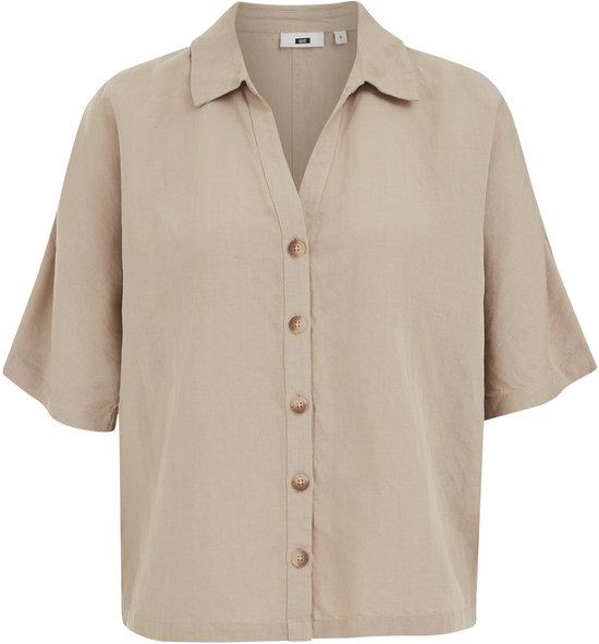 WE Fashion Blouse femme en lin mélangé