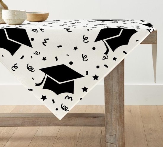 Allecto - Graduation Party Tafellinnen - Student Hoed 2025 - Perfect voor Feestdecoratie - 85 x 85 cm - Tafeldecoratie - Geschikt voor Binnengebrui...