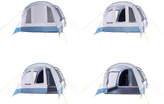 NOMAD® Dogon 280 LW Familietent - Lichtgewicht tunneltent - 4 personen - Ruime leefruimte - Verduistend binnendoentent - Goede Ventilatie - Grijs van Merkloos — afbeelding 5