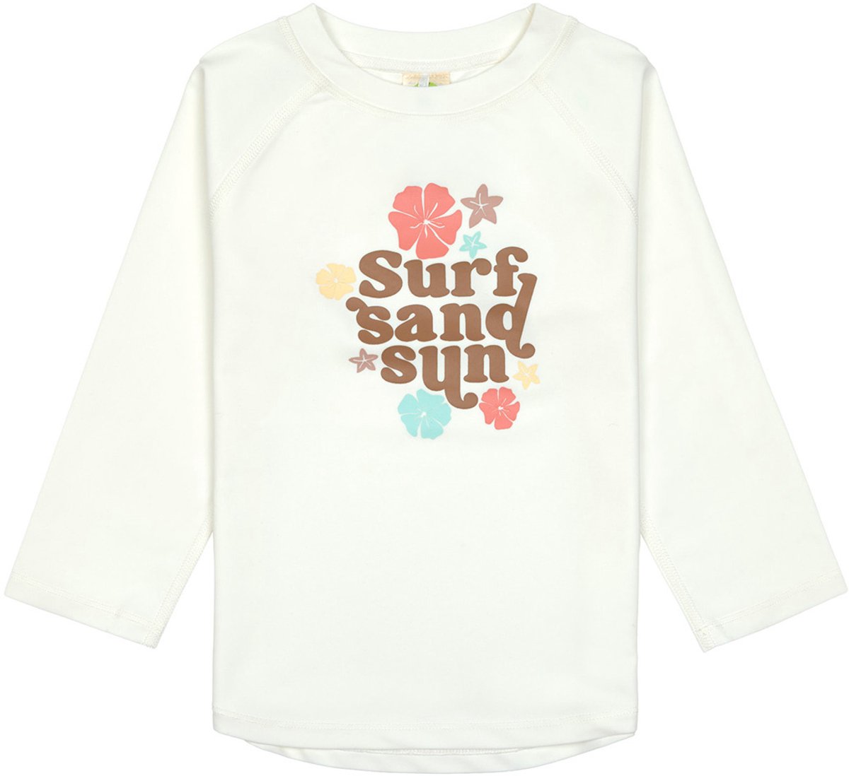 Lässig Splash & Fun Rashguard Zwemshirt met lange mouw met UV-bescherming - Flowers sea salt, 13-18 maanden, maat 86
