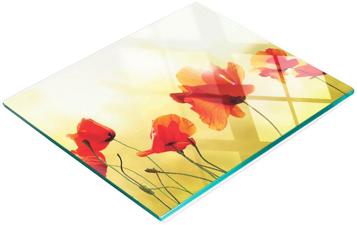 Multifunctionele decoratieve snijplank van gehard glas voor de keuken, 60x52 cm