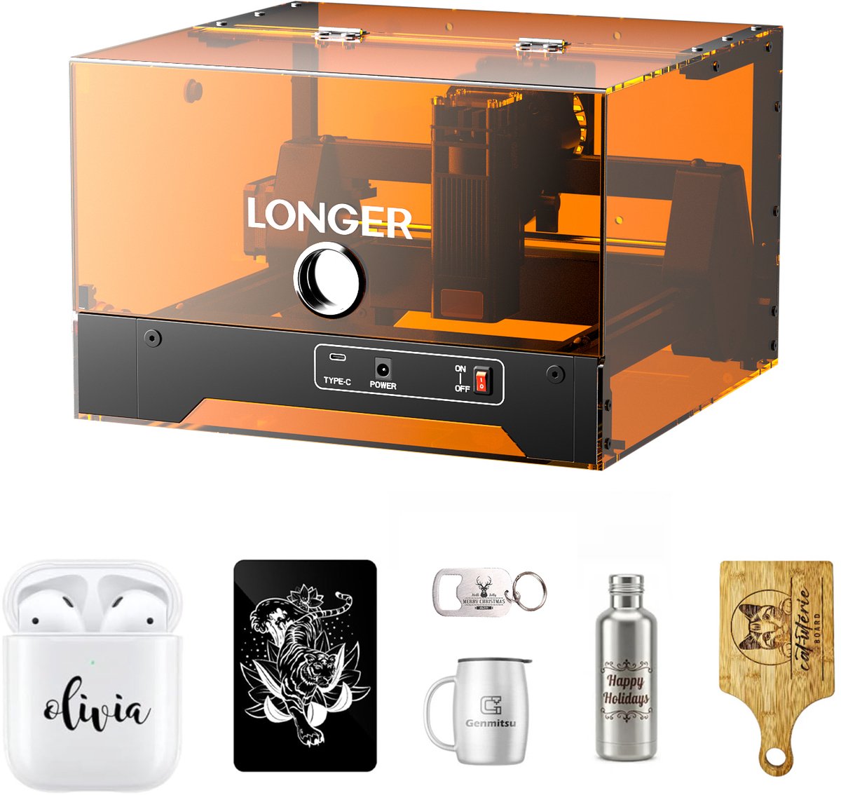 LONGER RAY5 Mini 3.5W Lasergraveermachine – Snijden & Graveren – WiFi/App – Direct Klaar voor Gebruik