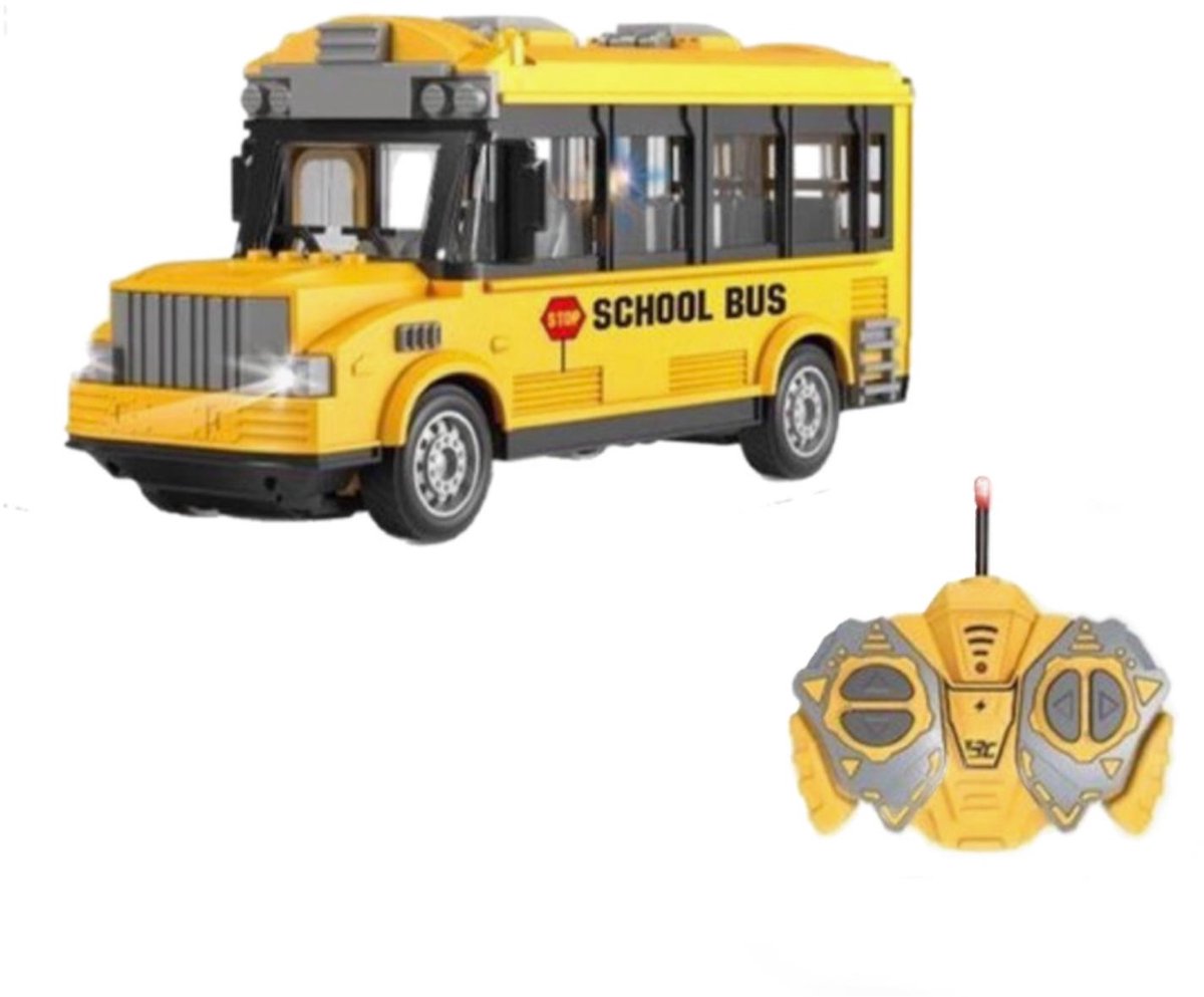 Radiografisch bestuurbare schoolbus - RC Bus - Afstandsbediening - Geel - Lichtfunctie - 4 Kanaals Besturing