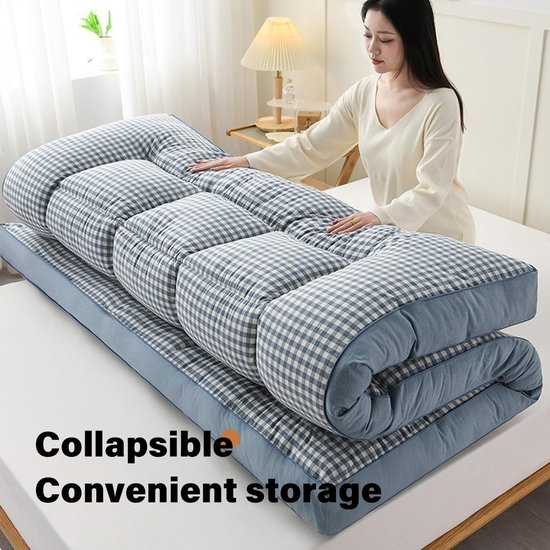 Opvouwbare Matras - Gastenbed Vloermat - Comfortabel Slapen - Extra Dik Schuim - 120 x 200 cm - Kaki — afbeelding 4