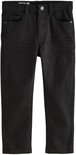 Zwarte regular fit jeans voor jongens, met rits- en knoopsluiting.