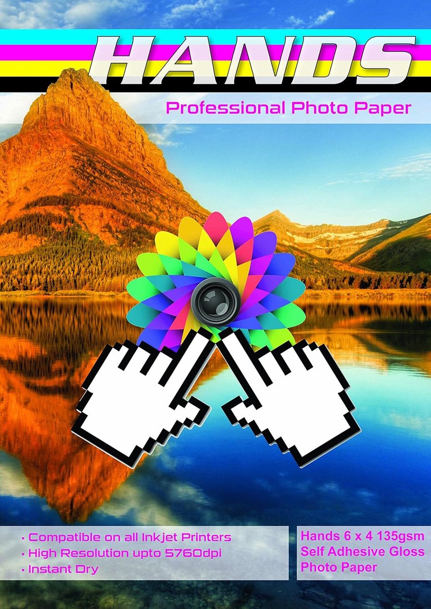50 Vel Zelfklevend Glanzend Fotopapier 10x15cm 135gsm