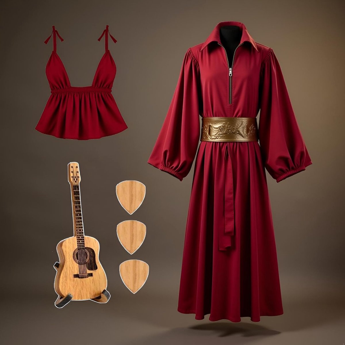 Houten Gitaar Plectrum Houder en Geschenkdoos