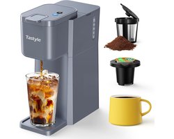 Compact Koffiezetapparaat voor Warme en IJskoffie, Geschikt voor K&Gemalen Koffiecups