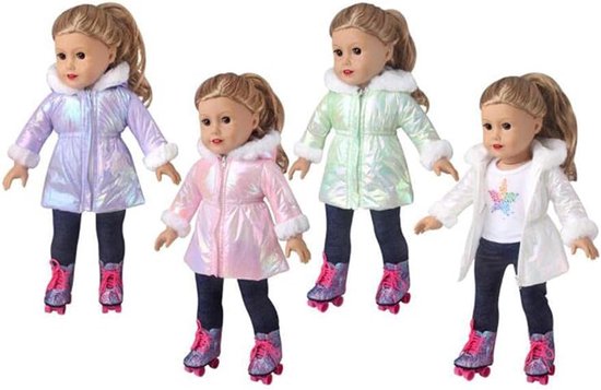 Poppen Jas - Winterkleding Outfit - Poppen aankleden - Voor poppen van 457 cm van Merkloos — afbeelding 4