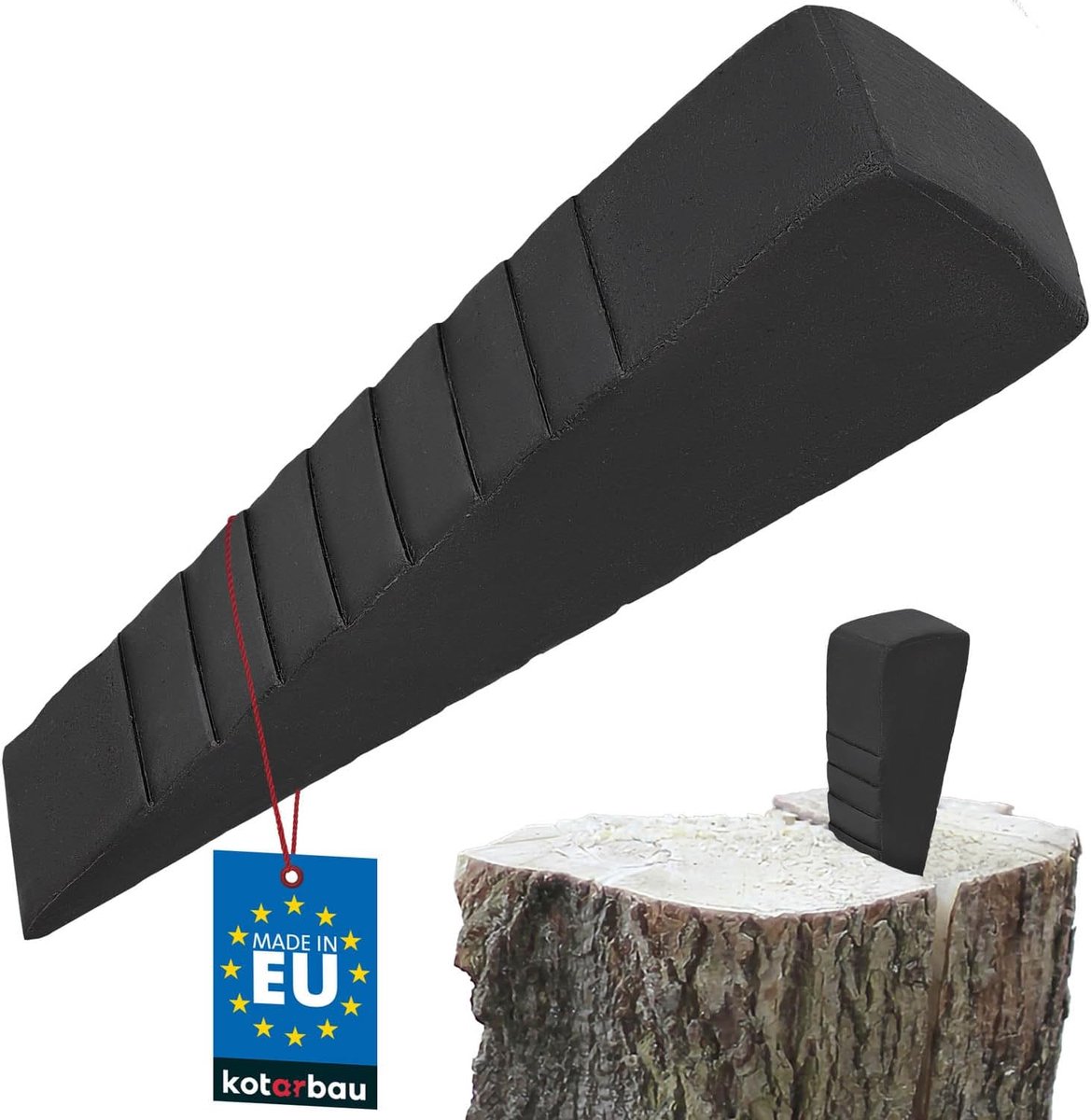 Houtsplijter Wig - Splijthoek Hefhoek - Brandhout Maken - Gesmeed Staal - 250 mm 4.0 kg - Zilver