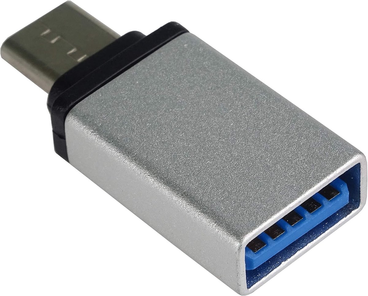 USB-C Adapter - Type C Converter - Data Overdracht - OTG Functionaliteit - 5 x 2 x 2 cm - Zilver