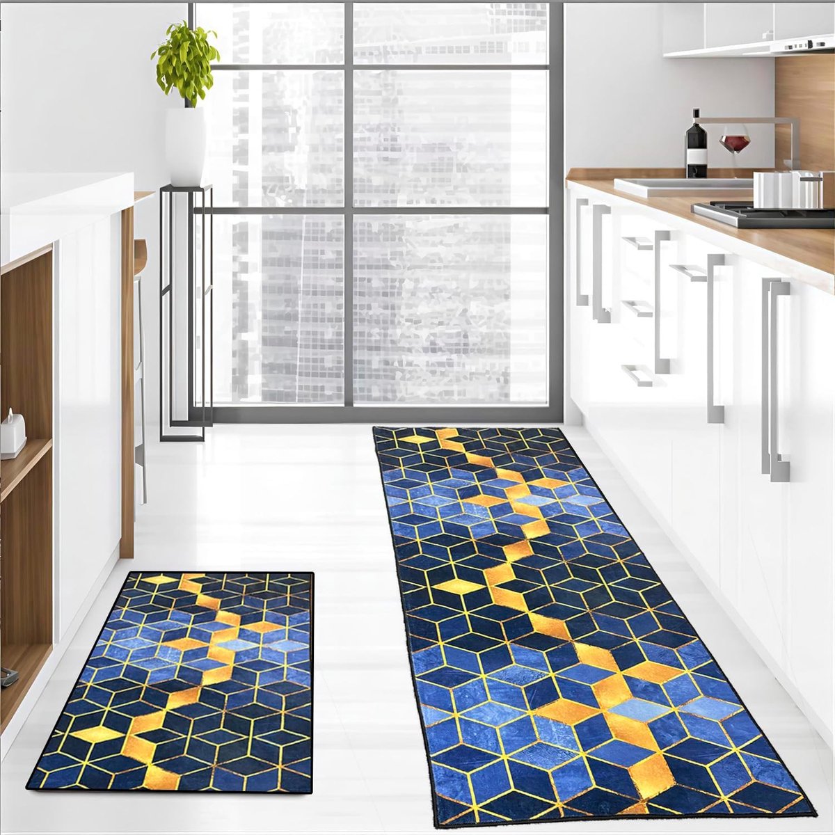 Wasbare Keukenmat Runner Antislip Geschikt voor Keuken en Hal 40 x 120 cm