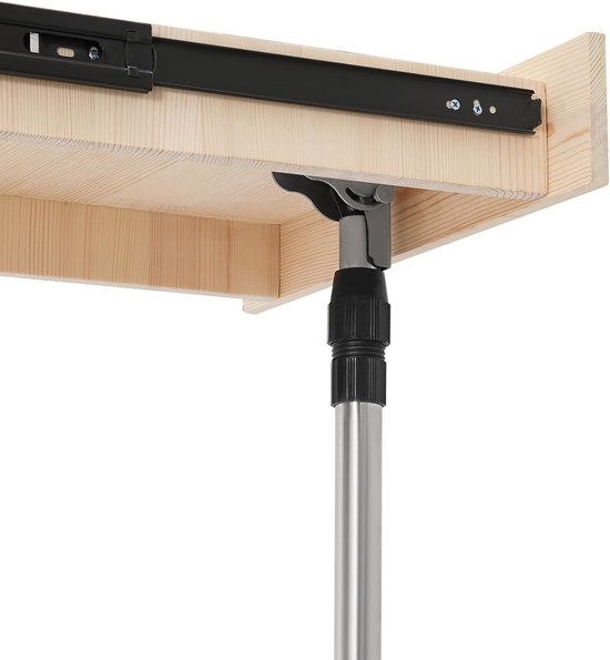 Campingkeuken Inklapbaar - Opbergbox Tafel - Buitenactiviteiten Kamperen - Verstelbare Steun - 60 X 45 X 35cm - Beige — afbeelding 5