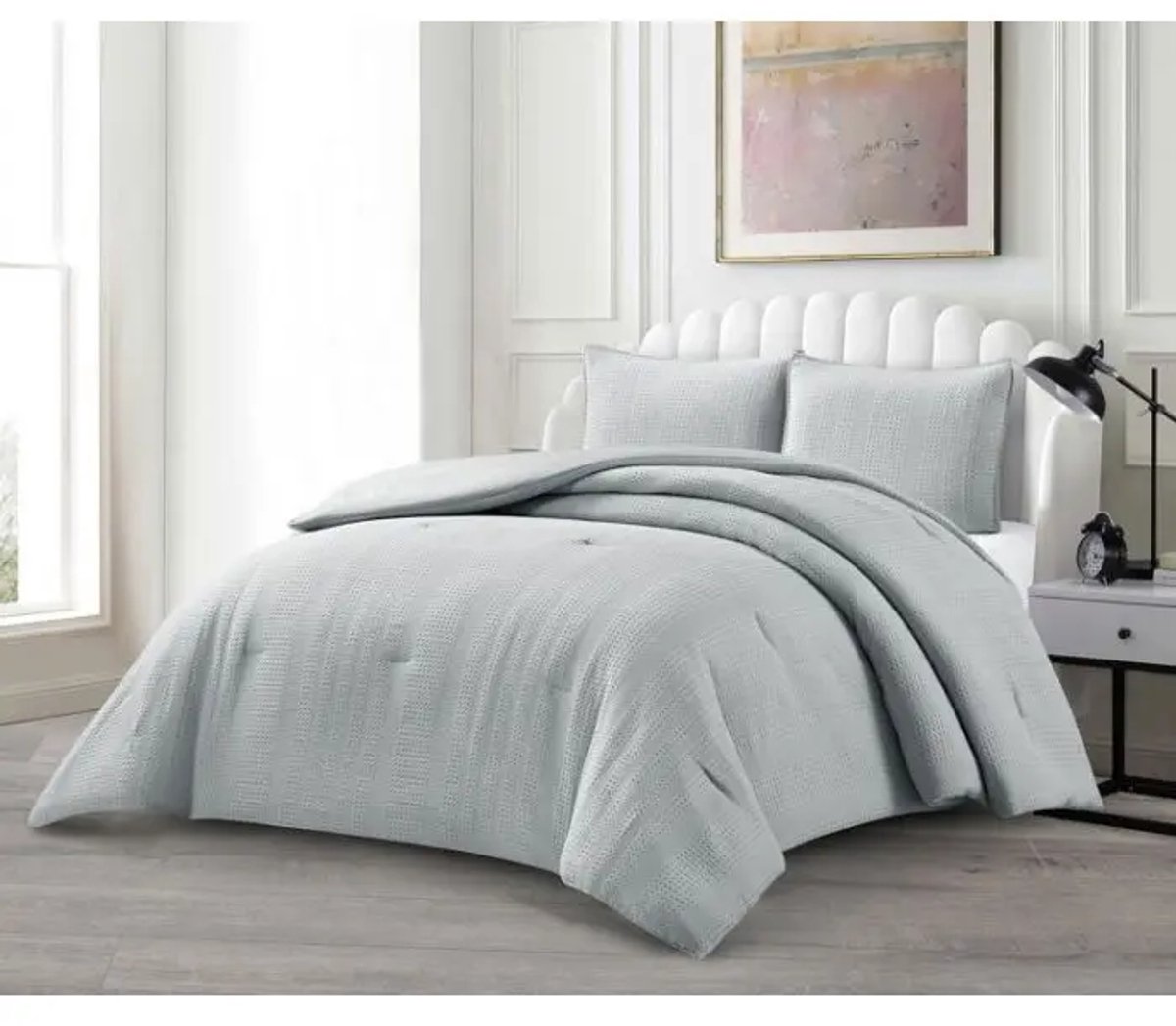 Lavella bedsprei set AFET katoen/microvezel/polyester 240x250 en 60x70 grijs 3-delig