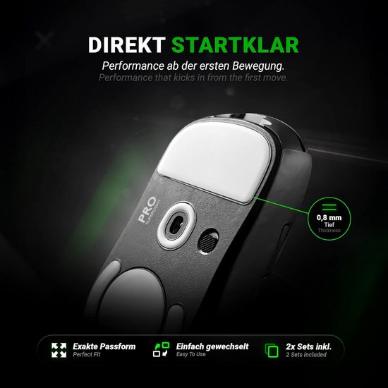 Ultrasnelle Vervangende Muisvoetjes voor Gaming Muis - PTFE Skates met Afgeronde Randen — afbeelding 5