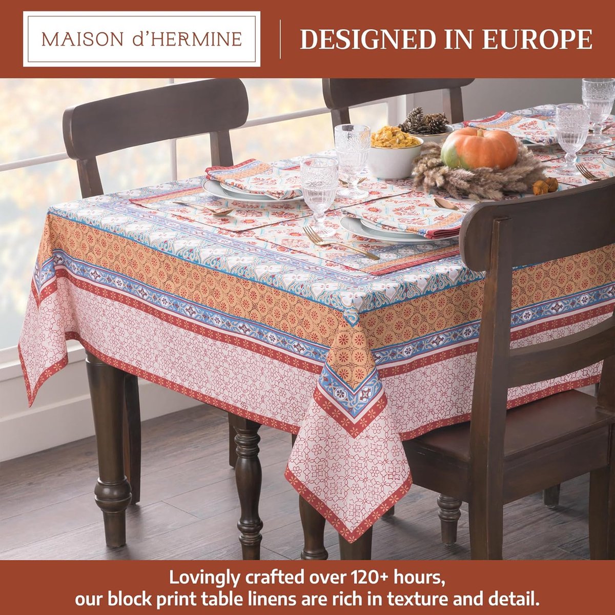 Decoratief Rechthoekig Tafelkleed 152x229 cm 100% Katoen Wasbaar