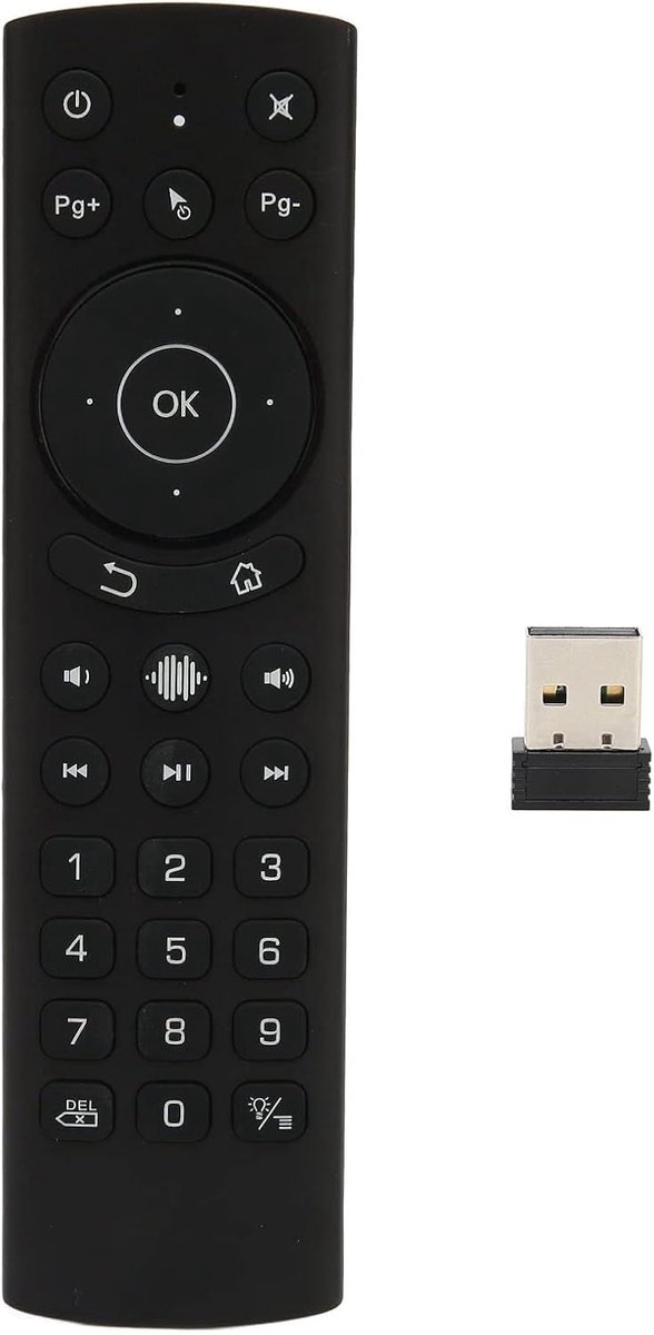 Voice Air Remote - Gyroscoop Keyboard - Smart TV Bediening - IR Learning Functie - 166 cm - Zwart