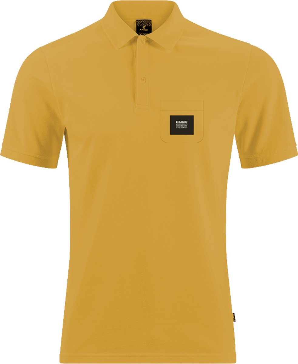 CUBE Organisch Polo Fietsshirt GTY FIT YELLOW XXL