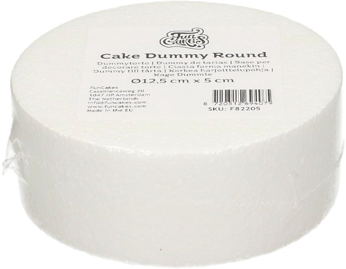 FunCakes Taart Dummy - Piepschuim Blok - Rond - Ø12,5 cm x 5 cm