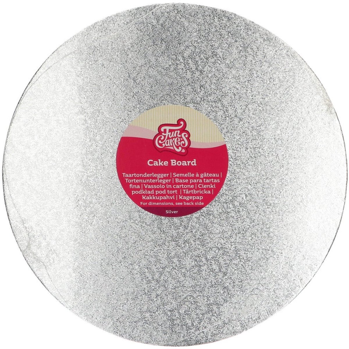 FunCakes Cake Board Rond - Zilver - Ø30,5 cm - Taartonderlegger - Taartkarton