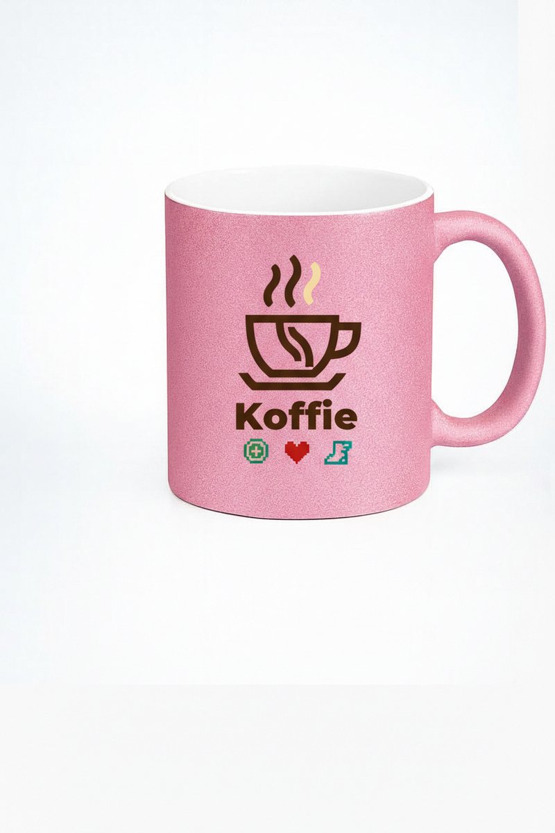 Koffie Mok met Retro Pixel Design - Gepersonaliseerde Koffiemok