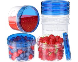 Diepvries Bewaar Containers - Maaltijdvoorbereiding Dozen - Voedsel Invriezen - Stapelbaar Lekvrij Ontwerp - 6 Stuks 473 ml - Transparant