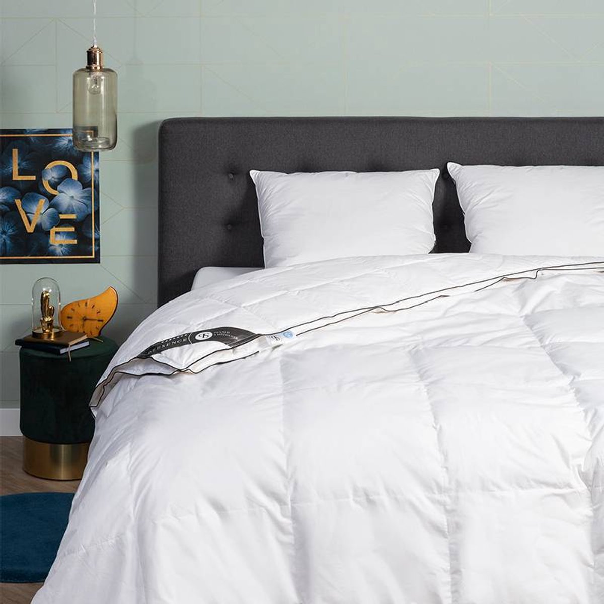 Dekbed-Discounter - Presence Dekbed 200 x 220 cm - 100% Dons - 4-seizoenendekbed - Wasbaar op 40 graden - Anti-allergisch en huisstofmijtwerend - Wit