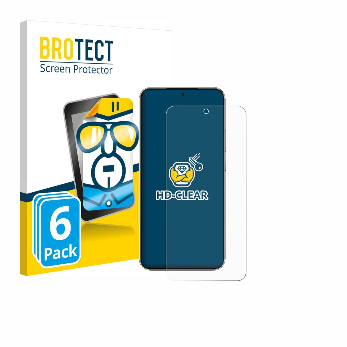 BROTECT - Screenprotector voor Honor X70i - Folie Beschermfolie transparant 6 Stuks