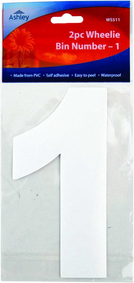 2 Stuks Afvalcontainer Nummer Stickers Zelfklevend PVC