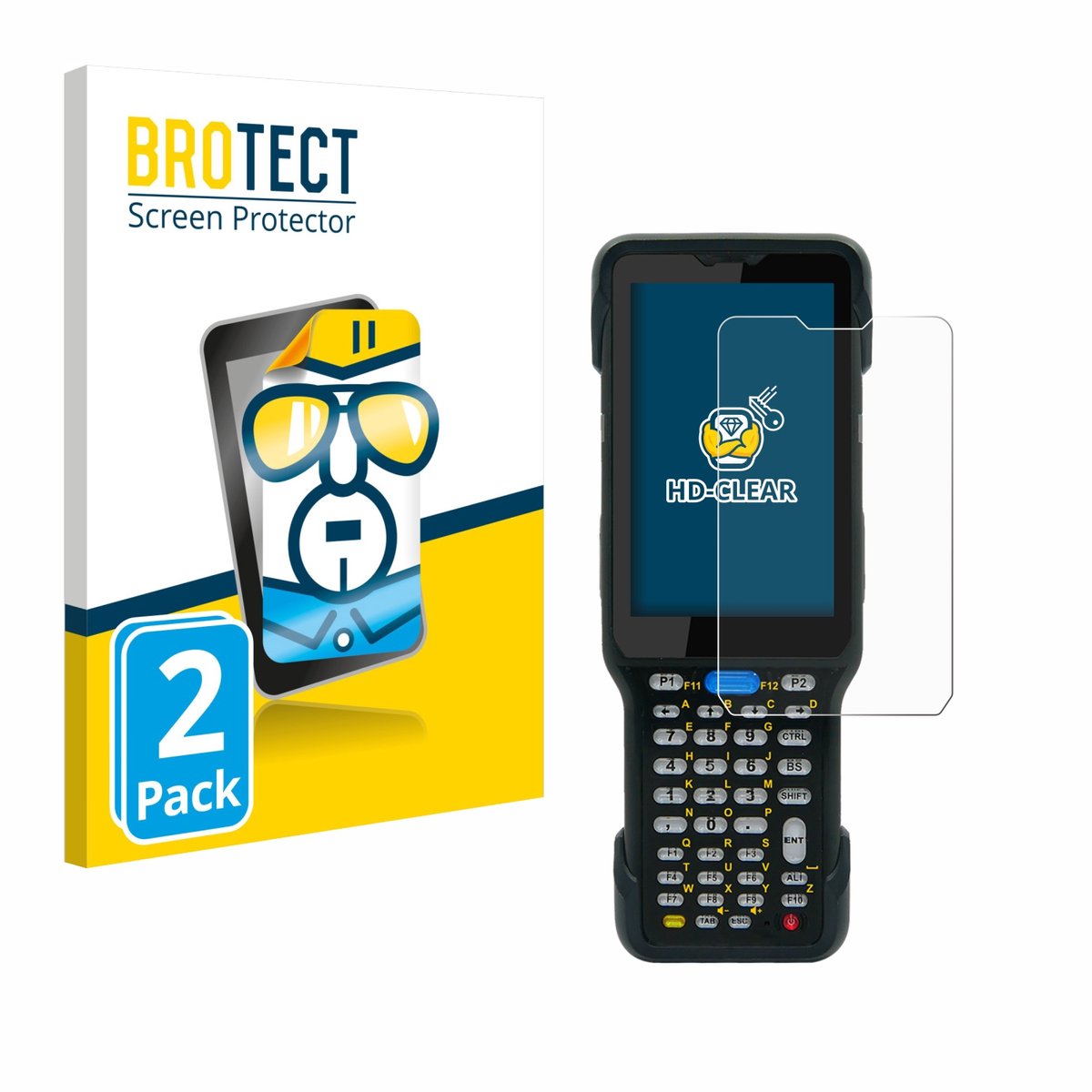 BROTECT - Screenprotector voor Unitech HT730 - Folie Beschermfolie transparant 2 Stuks