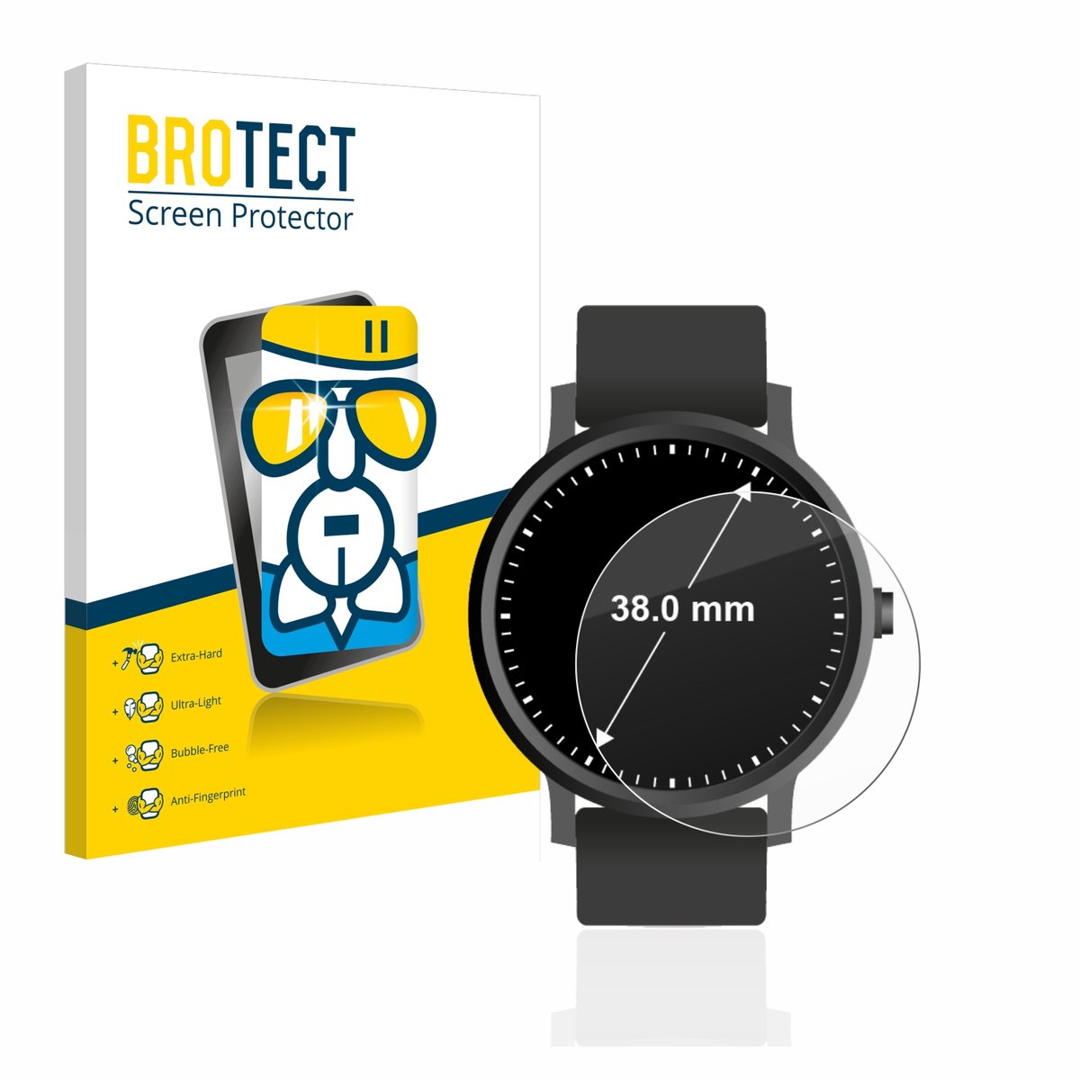 Screenprotector voor Horloges (Rond, ø: 38 mm) Beschermglas transparant