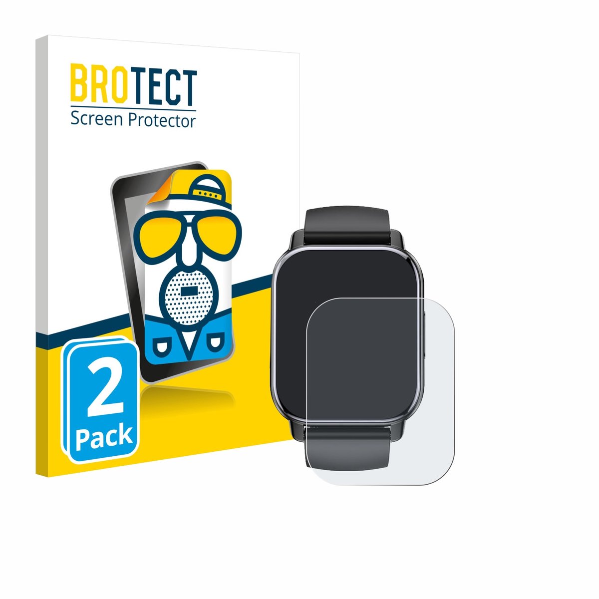 BROTECT - Screenprotector voor Poounur T80 1.95" - Folie Beschermfolie matte 2 Stuks