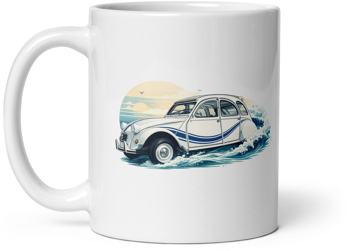 De2pktjes - Keramische Mok 2CV France 3 – Nautische Special Edition | Specials Collectie