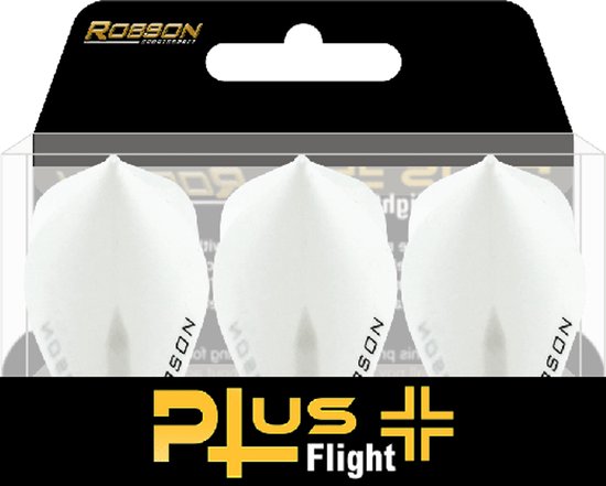 Bull's Robson Plus Flight FSH - White - Dart Flights van Bull's — afbeelding 2