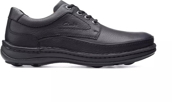 Clarks Nature Three - heren veterschoen - Zwart - maat 47 (EU) 12 (UK)