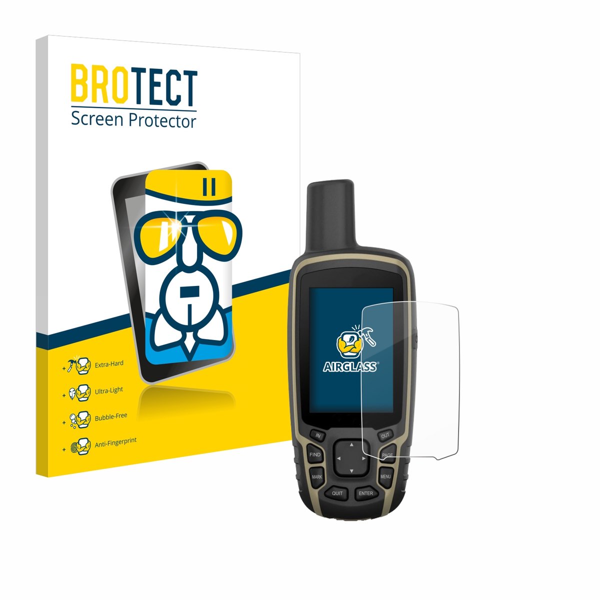 Screenprotector voor Garmin GPSMAP 65 Beschermglas transparant
