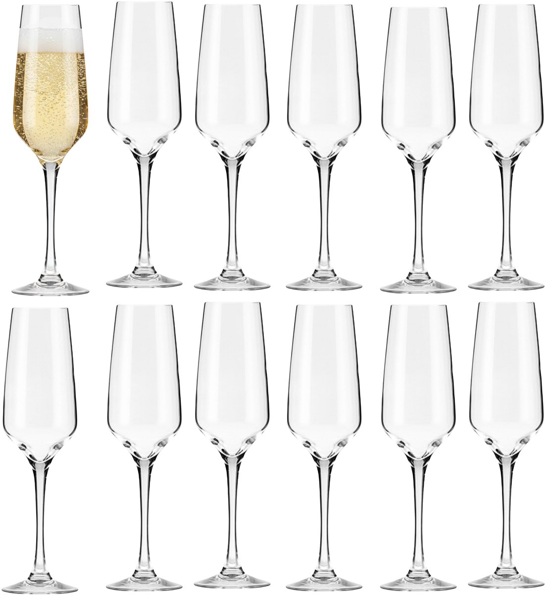 Vicrila Champagneglas - 24x - Noah - gehard glas - 17,5 cl - flutes - prosecco / cava
