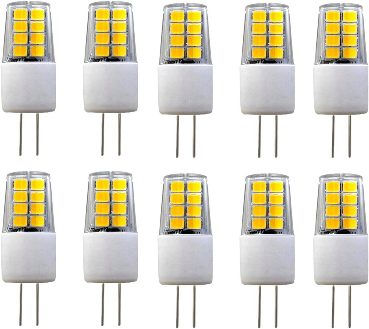 G4 LED Lampen 3W Koud Wit 6500K, 30W Halogeen Vervanging (10 Stuks)
