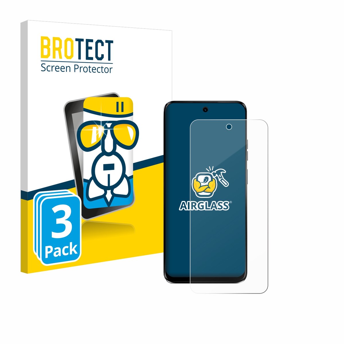 Screenprotector 3 Stuks voor Motorola G34 5G Beschermglas transparant