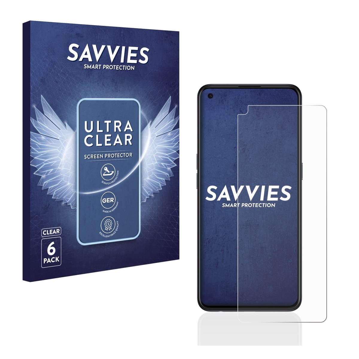 Savvies - Screenprotector voor Oppo Find X3 Lite - Folie Beschermfolie transparant 6 Stuks
