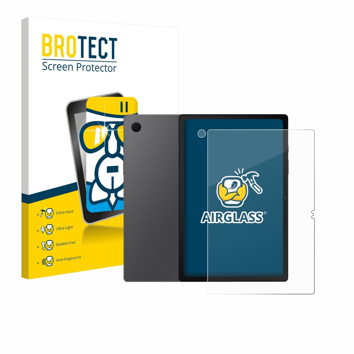 Screenprotector voor Samsung Galaxy Tab A8 (Voor+Camera) Beschermglas transparant