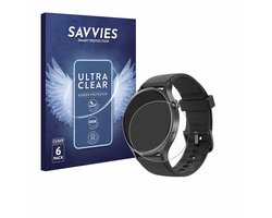 Savvies - Screenprotector voor Fitpolo AR01 1.32" - Folie Beschermfolie transparant 6 Stuks