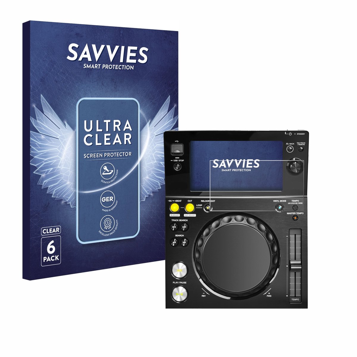 Savvies - Screenprotector voor Pioneer XDJ -700 - Folie Beschermfolie transparant 6 Stuks