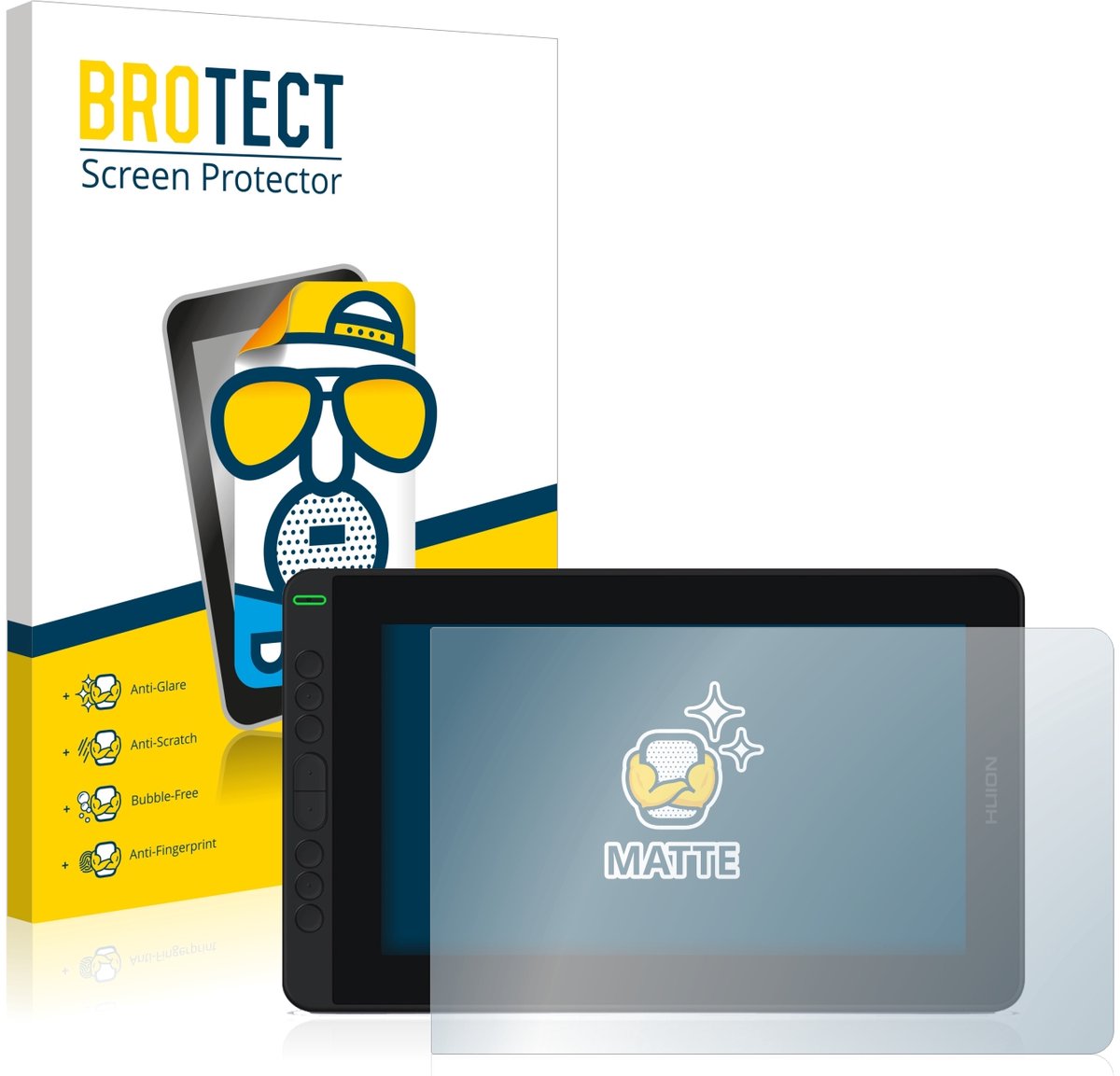 BROTECT - Screenprotector voor Huion Kamvas 12 - Folie Beschermfolie matte