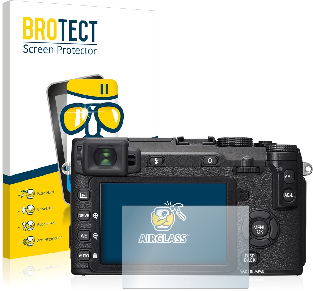 Screenprotector voor Fujifilm X-E2S Beschermglas transparant