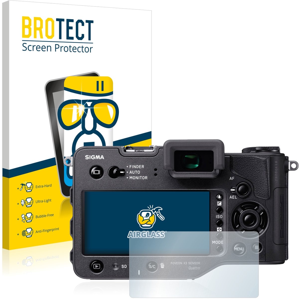 Screenprotector voor Sigma SD Quattro H Beschermglas transparant