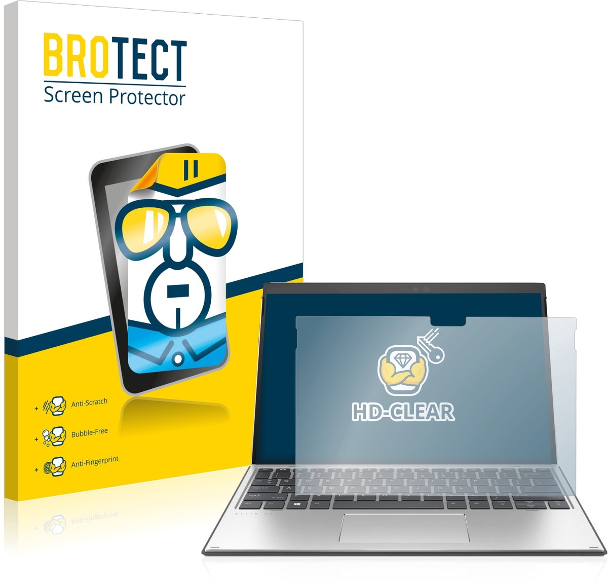BROTECT - Screenprotector voor HP Elite x2 G8 - Folie Beschermfolie transparant