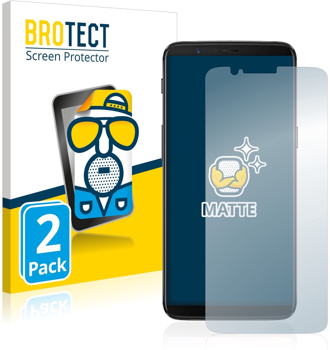 BROTECT - Screenprotector voor OnePlus 5T - Folie Beschermfolie matte 2 Stuks