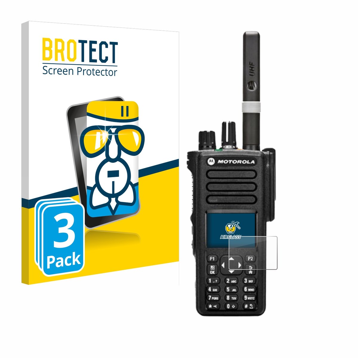 Screenprotector 3 Stuks voor Motorola DP4800 Beschermglas transparant